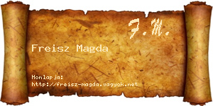 Freisz Magda névjegykártya